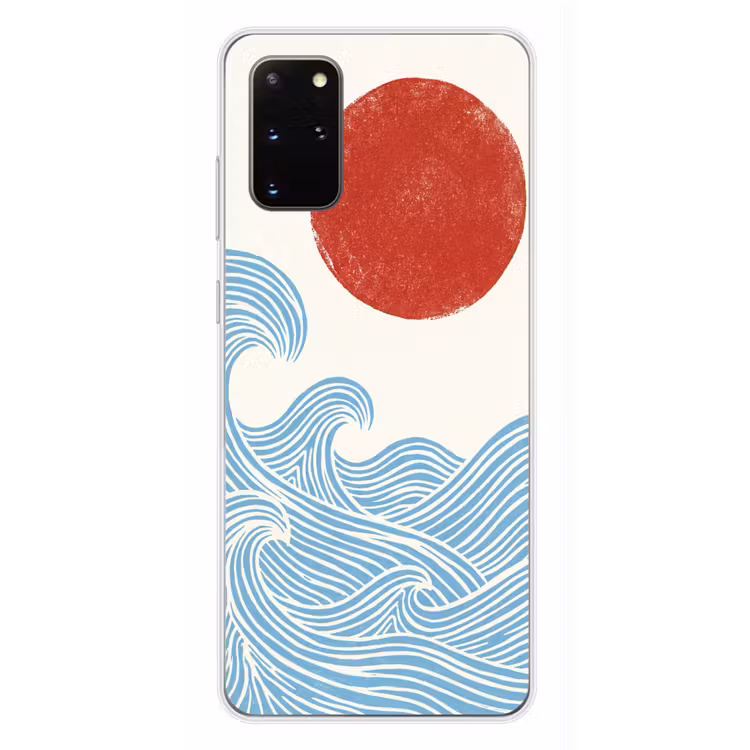 Telefoonhoesje - Zon - Golven - Oceaan - Abstract - Rood — 4