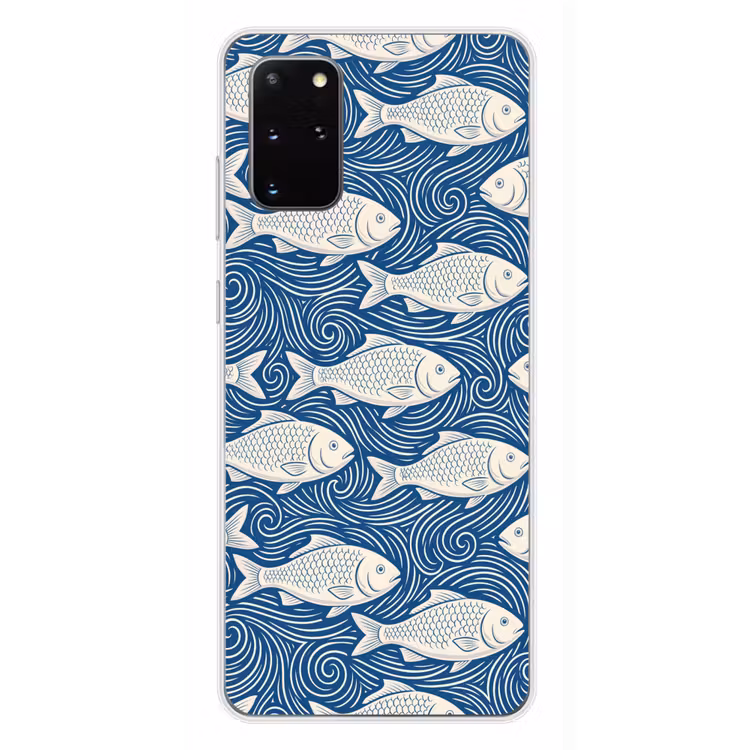 Telefoonhoesje - Vis - Water - Patroon - Grafisch - Blauw — 4