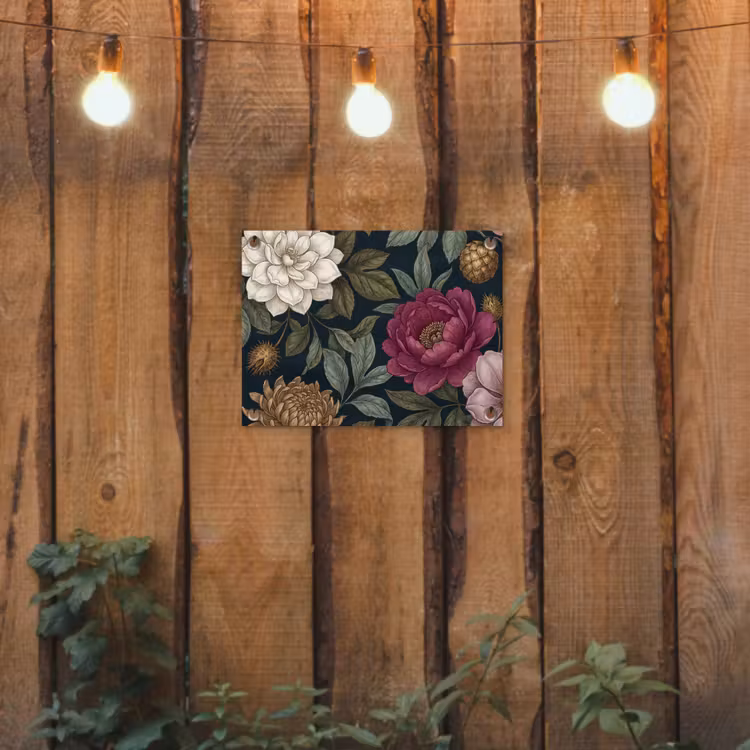 Tuinposter - Bloemen - Botanisch - Illustratie - Donker - Vintage — 2
