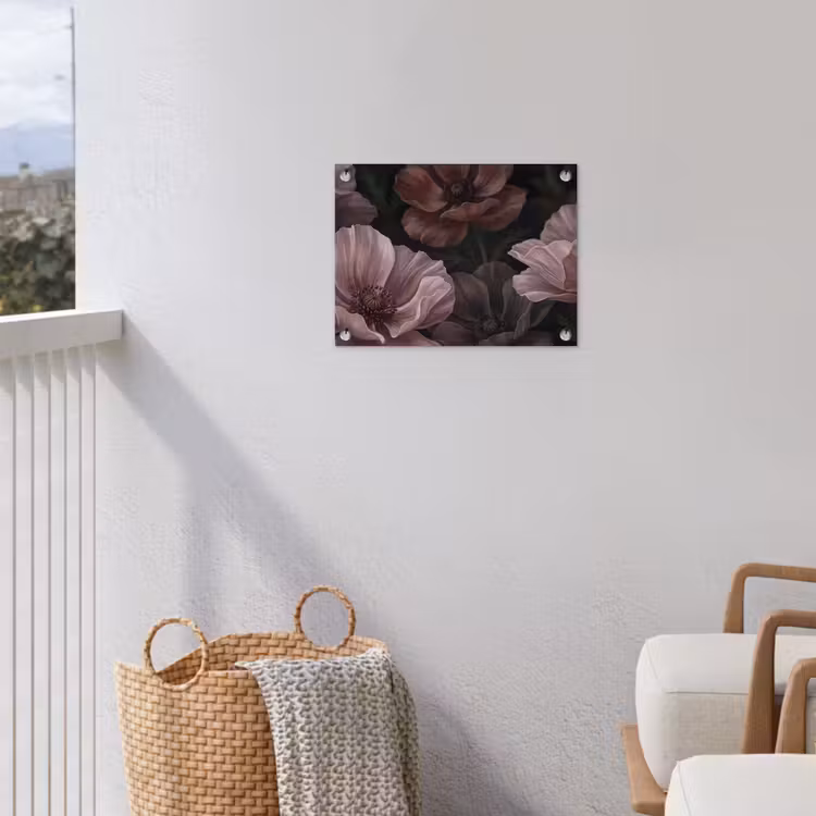 Tuinposter - Bloemen - Natuur - Roze - Donker - Modern — 3