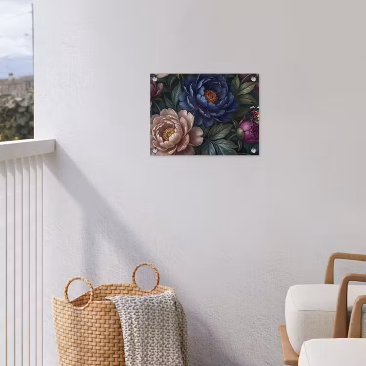 Tuinposter - Bloemen - Vlinder - Natuur - Modern - Paars — 3