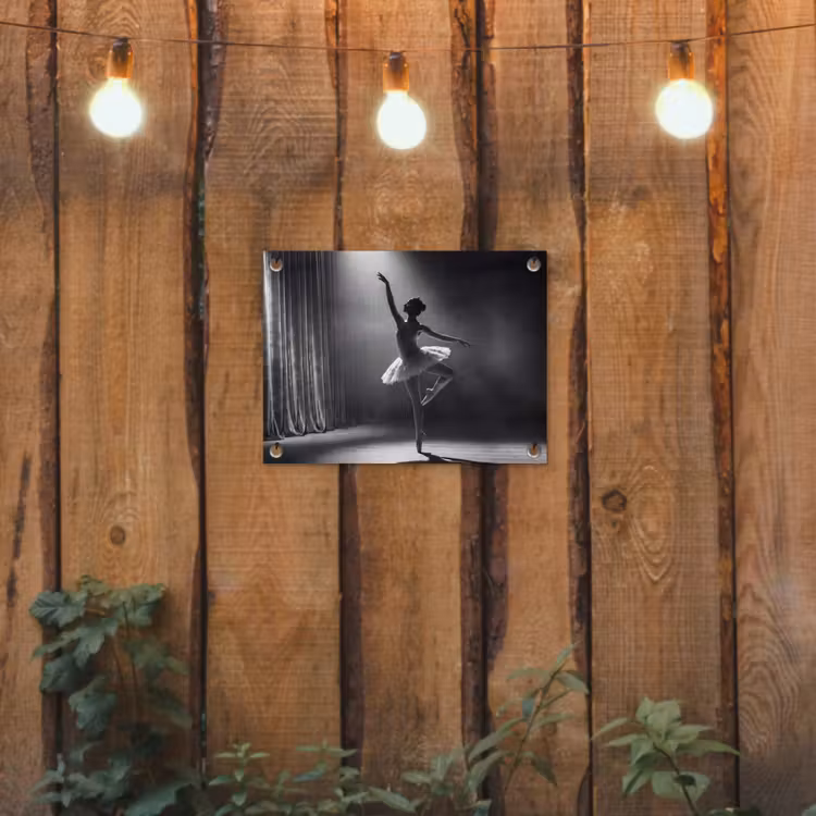 Tuinposter - Danser - Podium - Zwart-wit - Kunst - Klassiek — 2