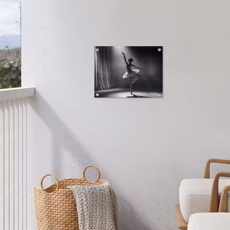 Tuinposter - Danser - Podium - Zwart-wit - Kunst - Klassiek — 3