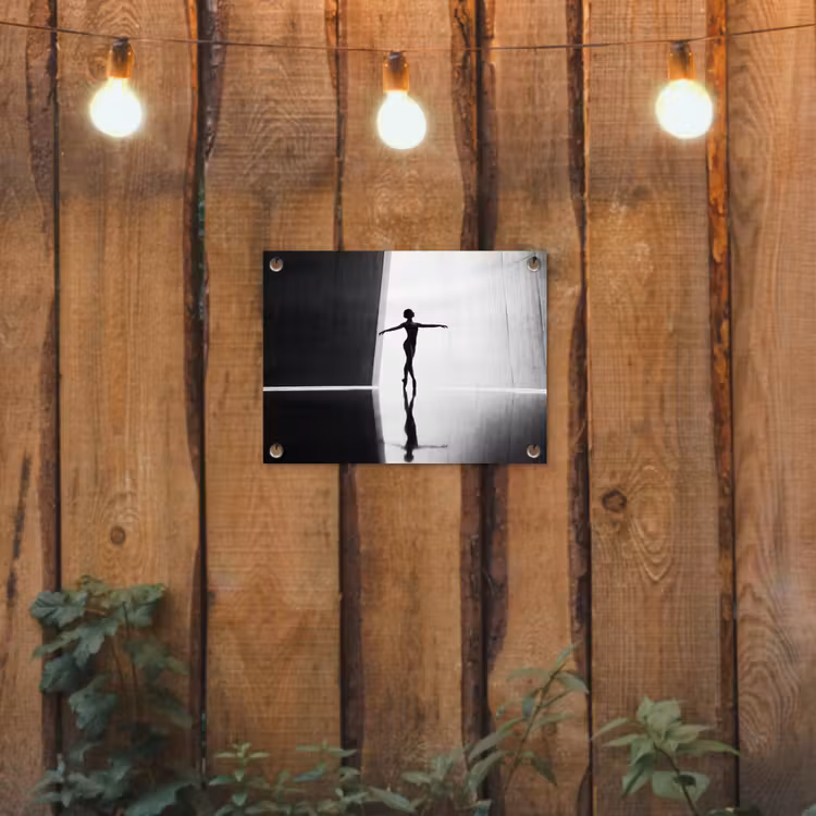 Tuinposter - Danser - Silhouette - Kunst - Modern - Zwart-wit — 2