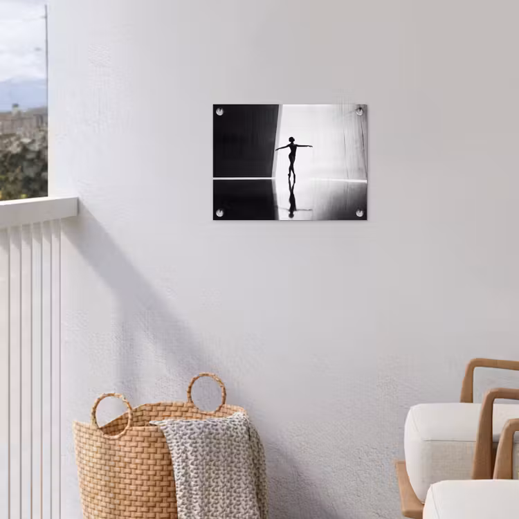 Tuinposter - Danser - Silhouette - Kunst - Modern - Zwart-wit — 3