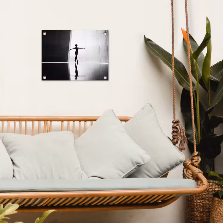 Tuinposter - Danser - Silhouette - Kunst - Modern - Zwart-wit — 5