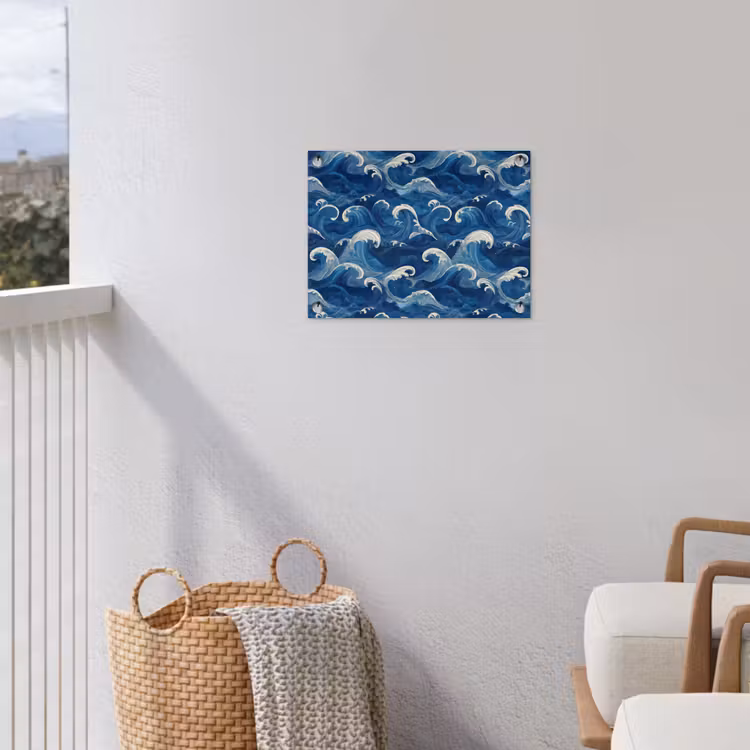 Tuinposter - Japans - Oceaan - Golven - Blauw — 3