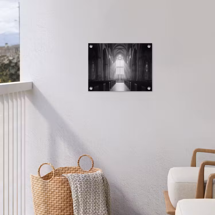 Tuinposter - Kerk - Interieur - Lichtstralen - Architectuur - Klassiek — 3