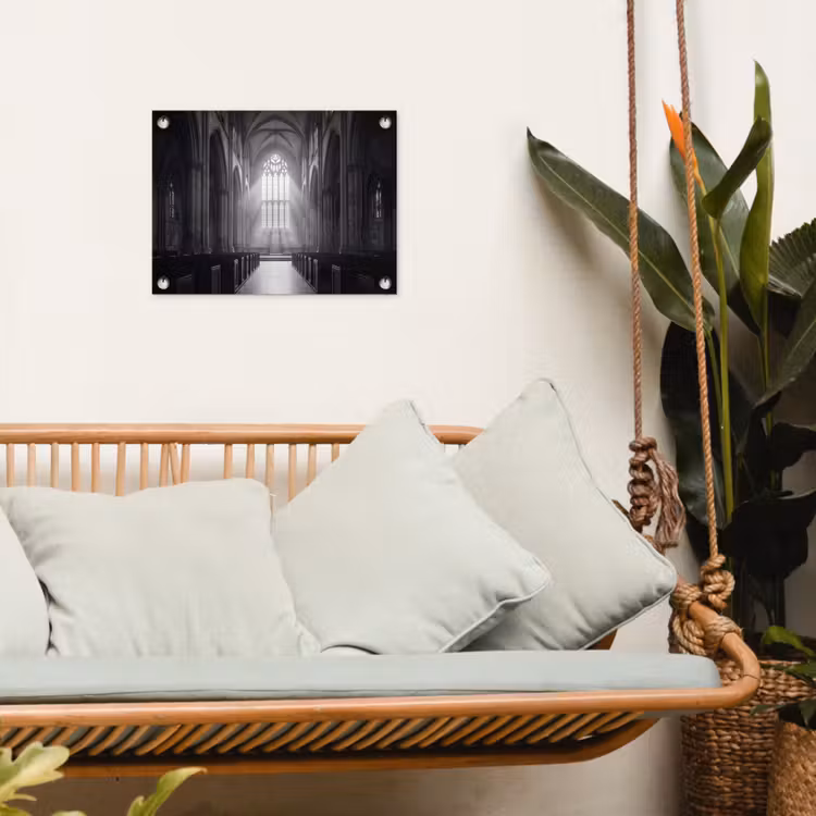 Tuinposter - Kerk - Interieur - Lichtstralen - Architectuur - Klassiek — 5