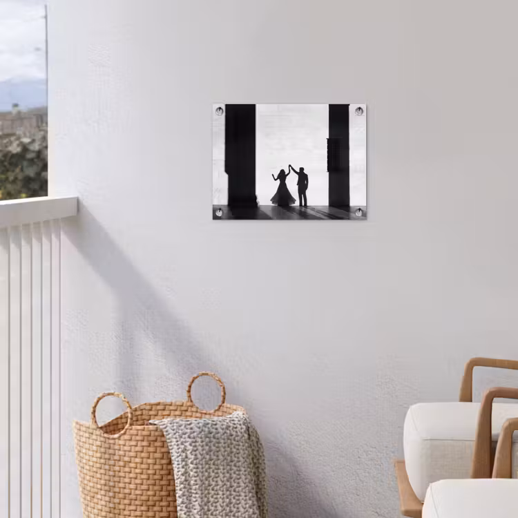 Tuinposter - Mensen - Schaduw - Dans - Zwart-wit - Liefde — 3