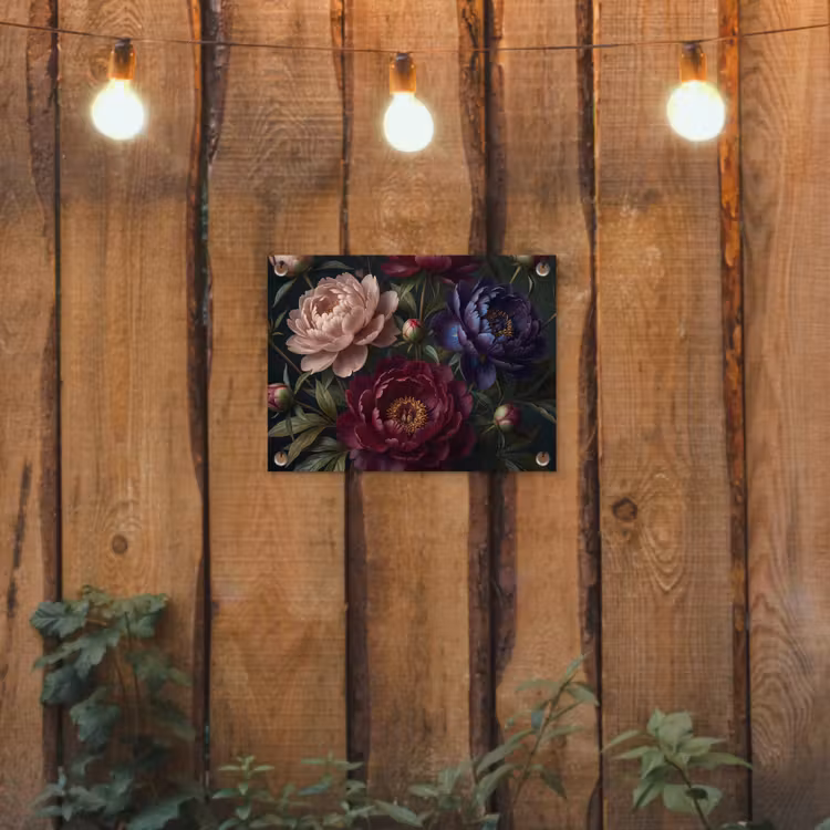 Tuinposter - Bloemen - Boeket - Natuur - Modern - Donker — 2