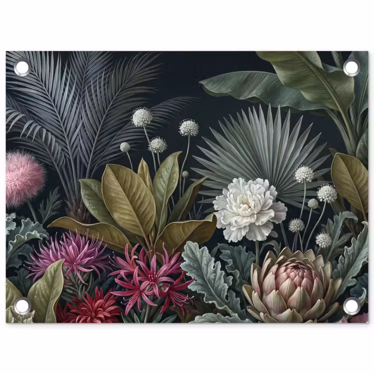 Tuinposter - Planten - Tropisch - Botanisch - Donker - Groen — 1