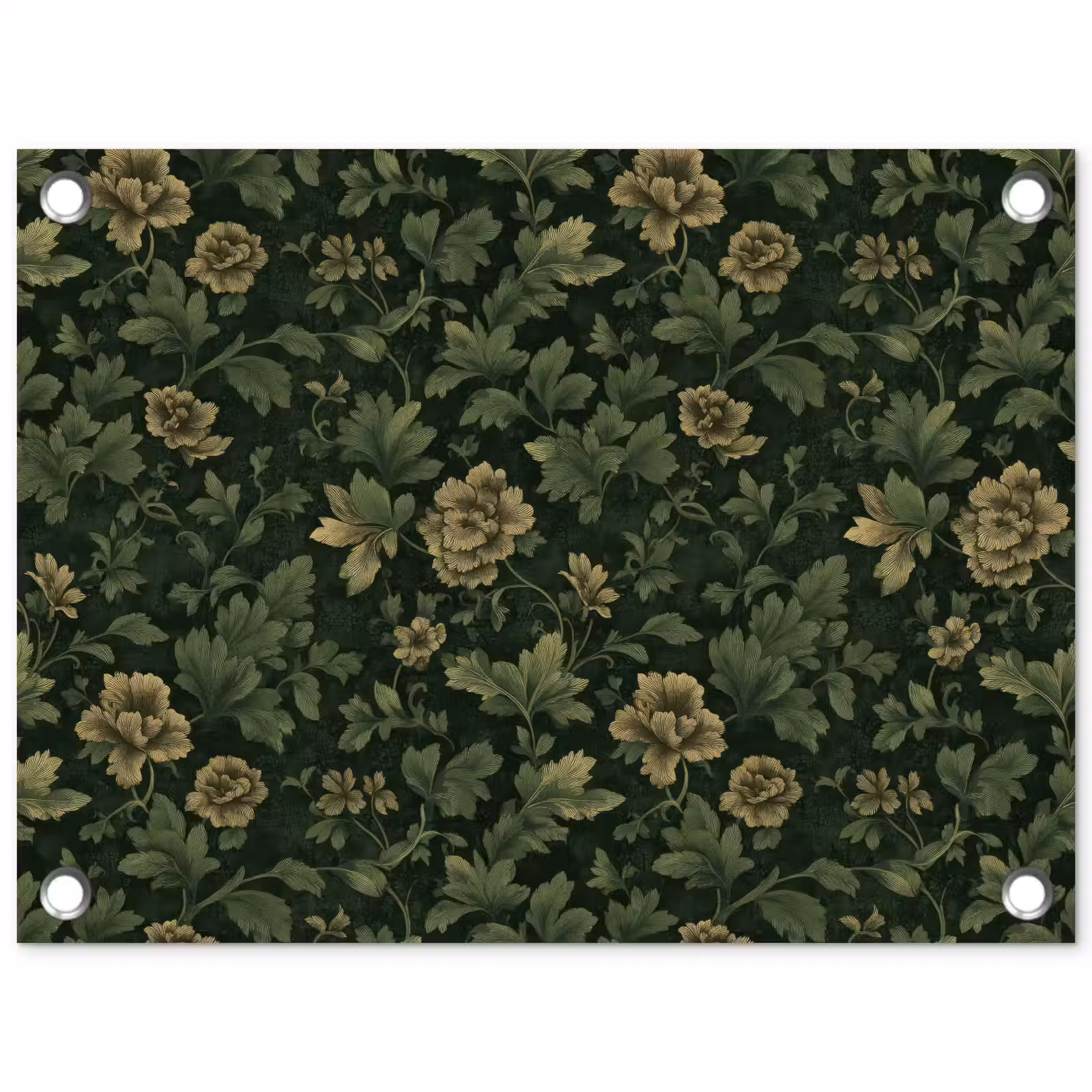 Tuinposter - Donker - Groen - Goud - Botanisch — 1