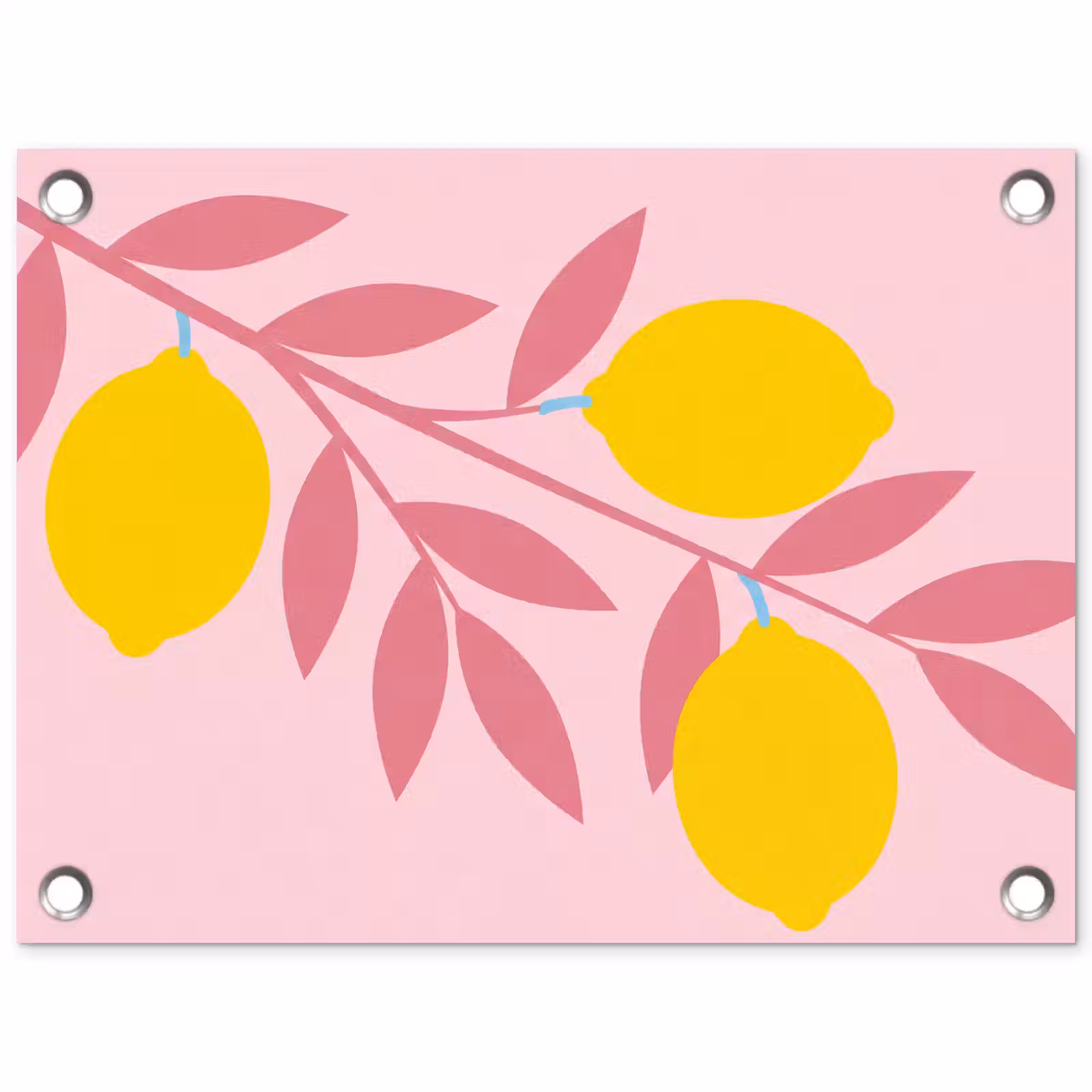 Tuinposter - Fruit - Tak - Natuur - Abstract - Roze — 1
