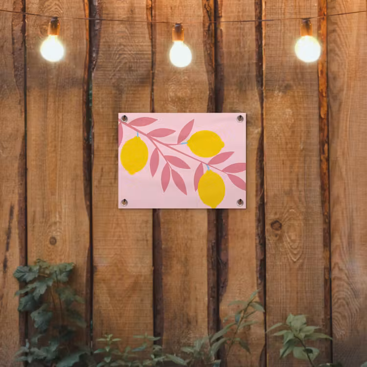 Tuinposter - Fruit - Tak - Natuur - Abstract - Roze — 2