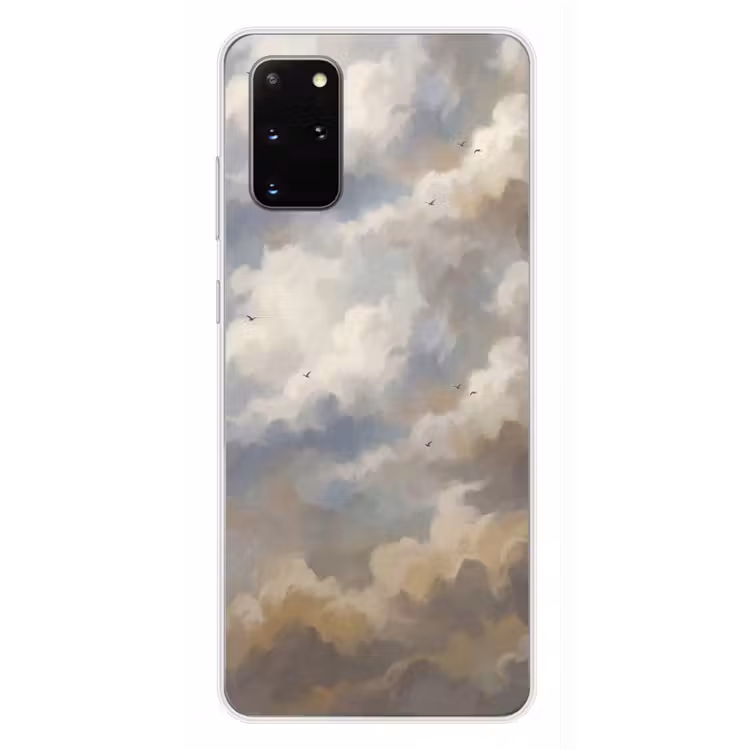 Telefoonhoesje - Vogel - Wolken - Natuur - Modern - Grijs — 4