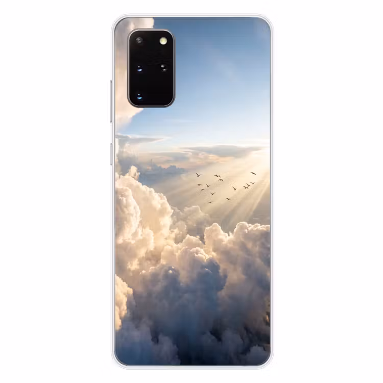 Telefoonhoesje - Wolken - Zonnestralen - Natuur - Wit — 4