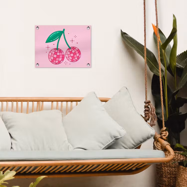 Tuinposter - Decoratie - Disco-bal - Feest - Roze — 5