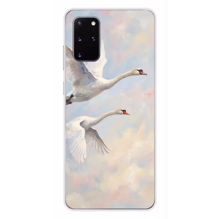 Telefoonhoesje - Vogel - Vliegend - Lucht - Modern - Pastel — 4