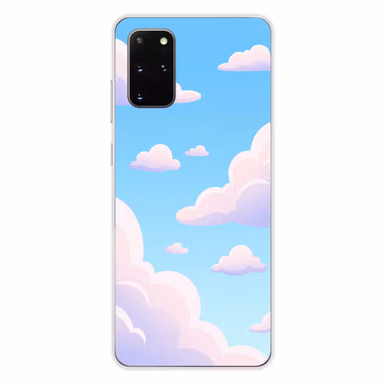 Telefoonhoesje - Wolken - Roze - Blauw - Natuur - Modern — 4