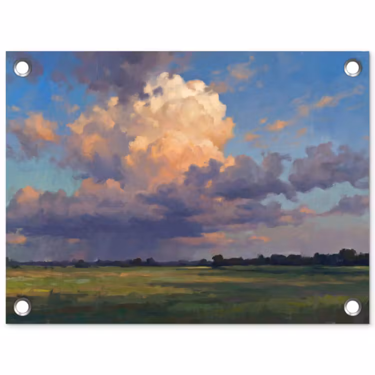 Tuinposter - Lucht - Wolken - Landschap - Modern - Oranje — 1
