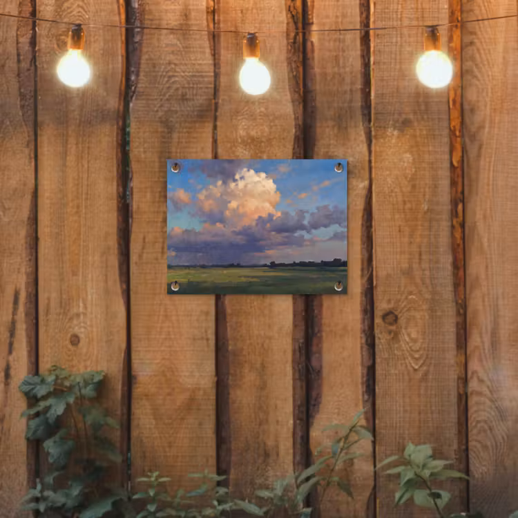 Tuinposter - Lucht - Wolken - Landschap - Modern - Oranje — 2