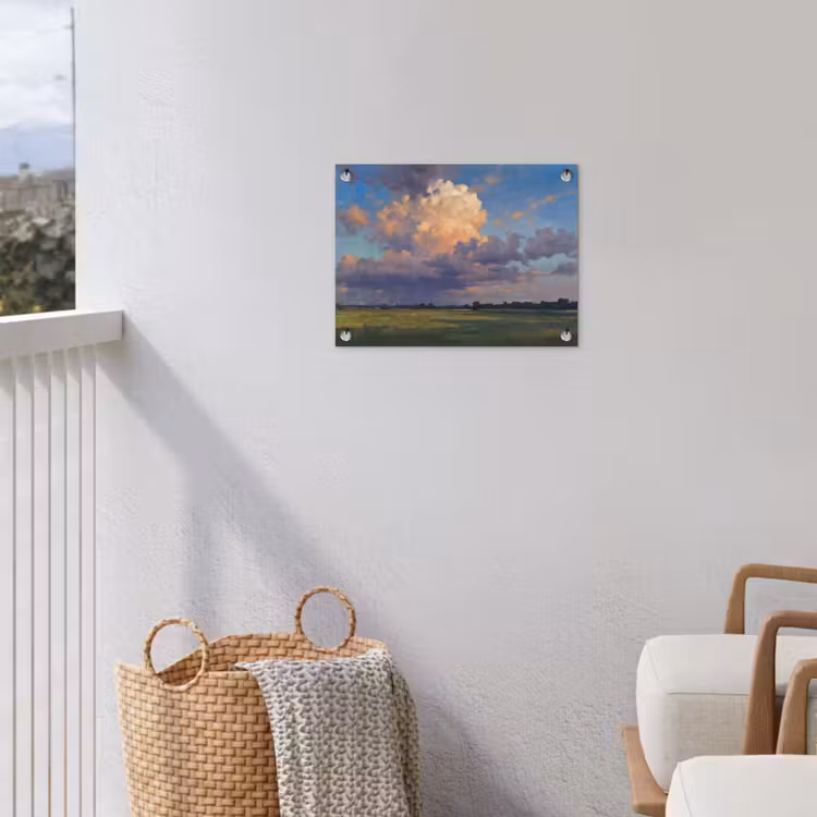 Tuinposter - Lucht - Wolken - Landschap - Modern - Oranje — 3