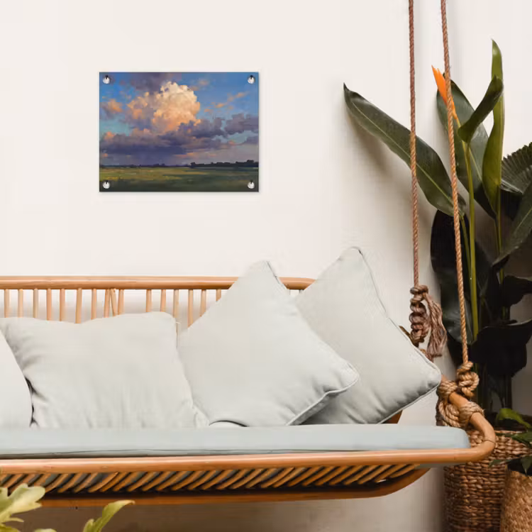 Tuinposter - Lucht - Wolken - Landschap - Modern - Oranje — 5