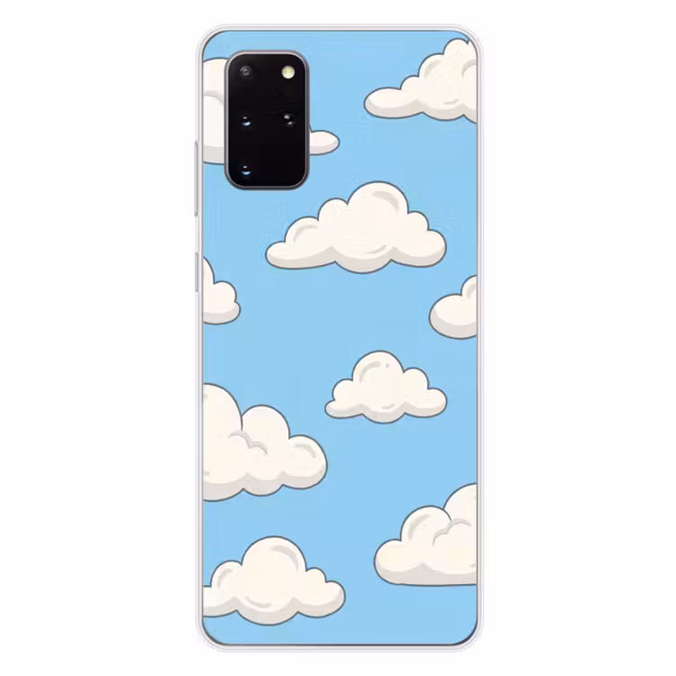 Telefoonhoesje - Wolk - Cartoon - Lucht - Blauw - Wit — 4