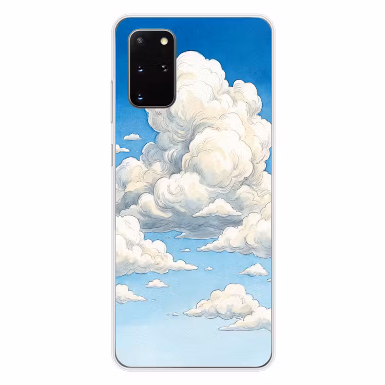 Telefoonhoesje - Wolken - Blauwe lucht - Natuur - Modern - Wit — 4