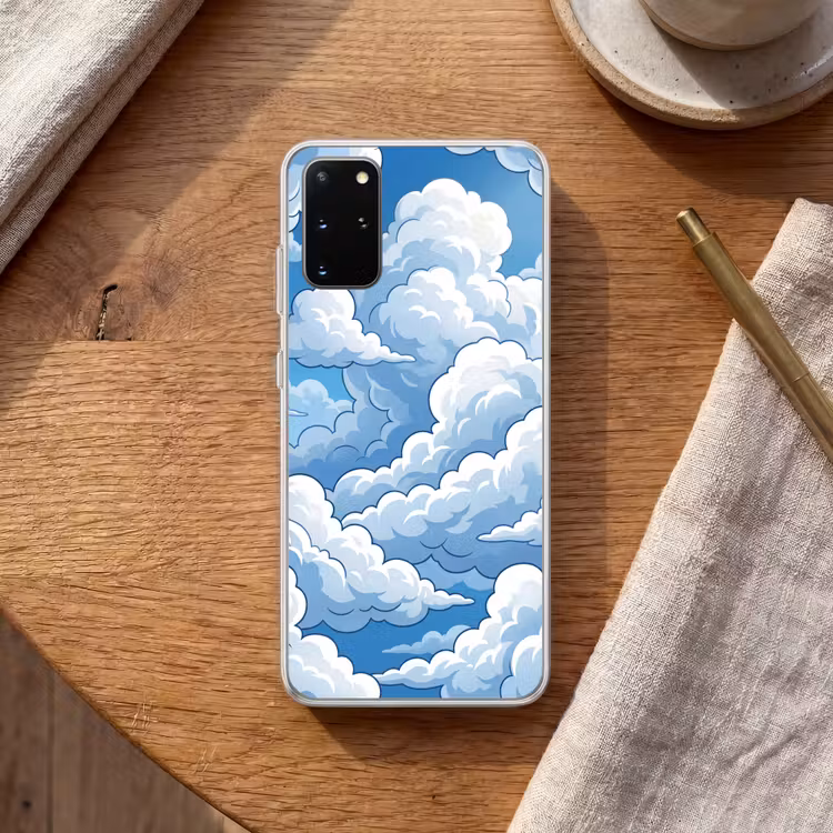 Telefoonhoesje - Wolken - Hemel - Abstract - Wit — 2