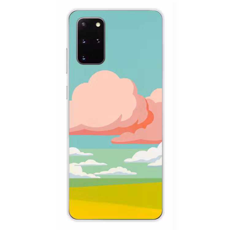 Telefoonhoesje - Wolken - Roze - Natuur - Modern - Pastel — 4