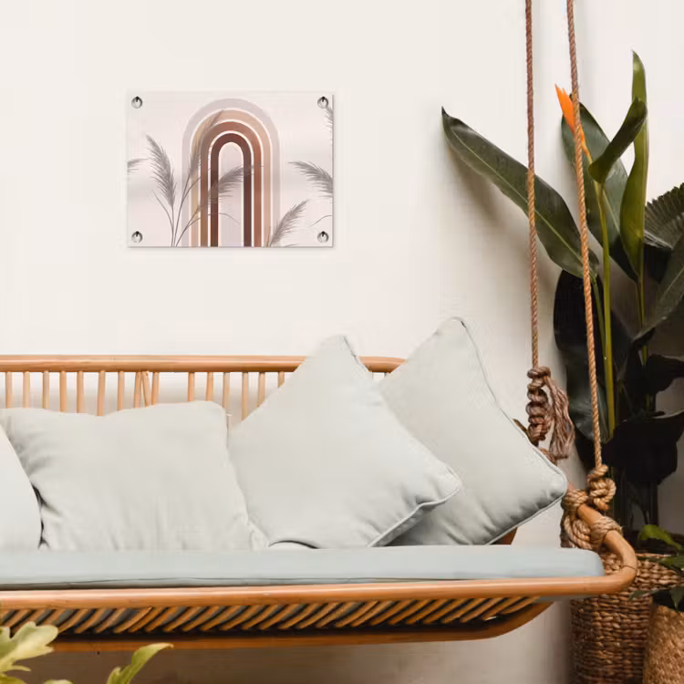 Tuinposter - Abstract - Bogen - Plant - Boho - Beige — 5