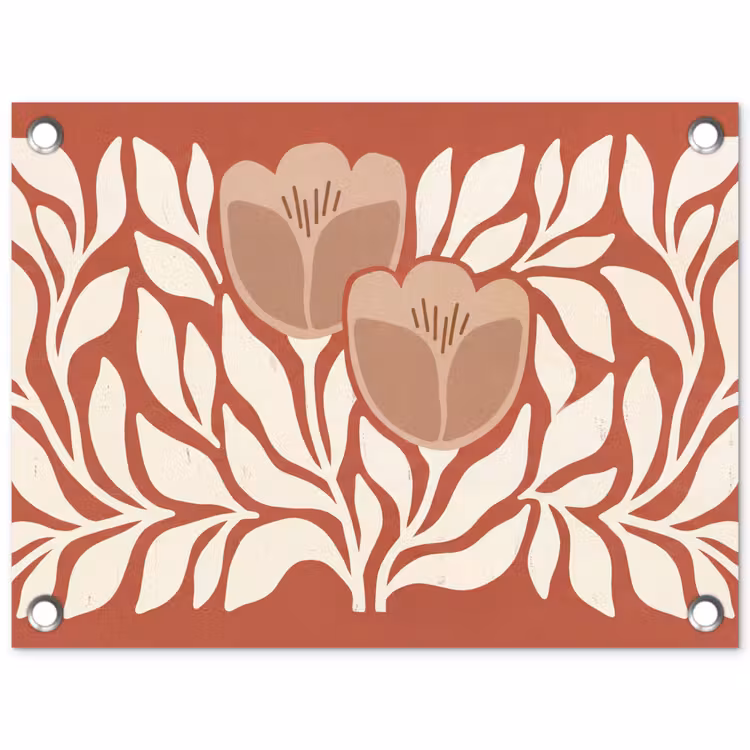 Tuinposter - Bloemen - Abstract - Modern - Beige - Natuur — 1