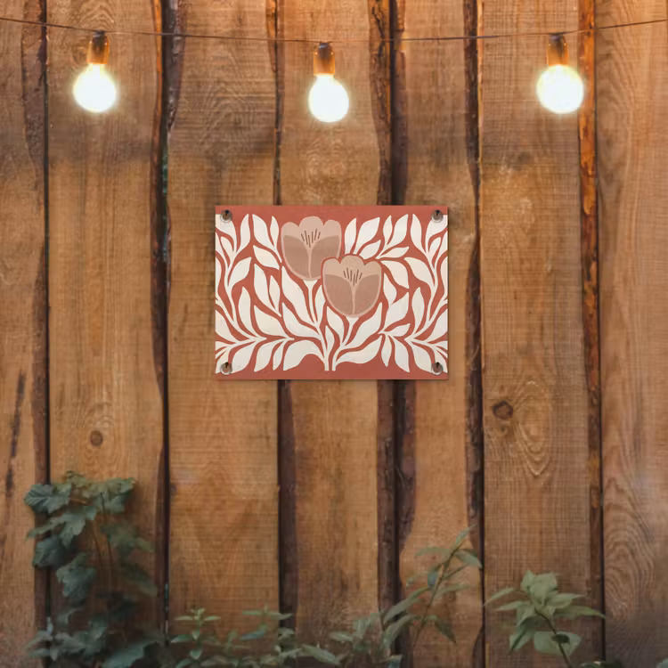 Tuinposter - Bloemen - Abstract - Modern - Beige - Natuur — 2