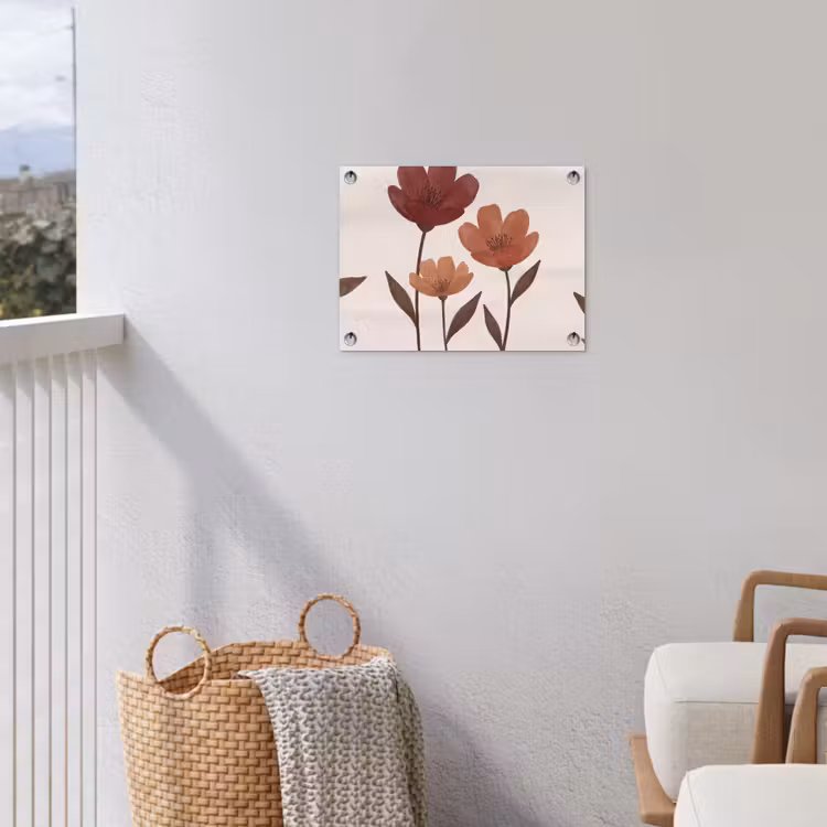 Tuinposter - Bloemen - Abstract - Modern - Bruin - Decoratief — 3