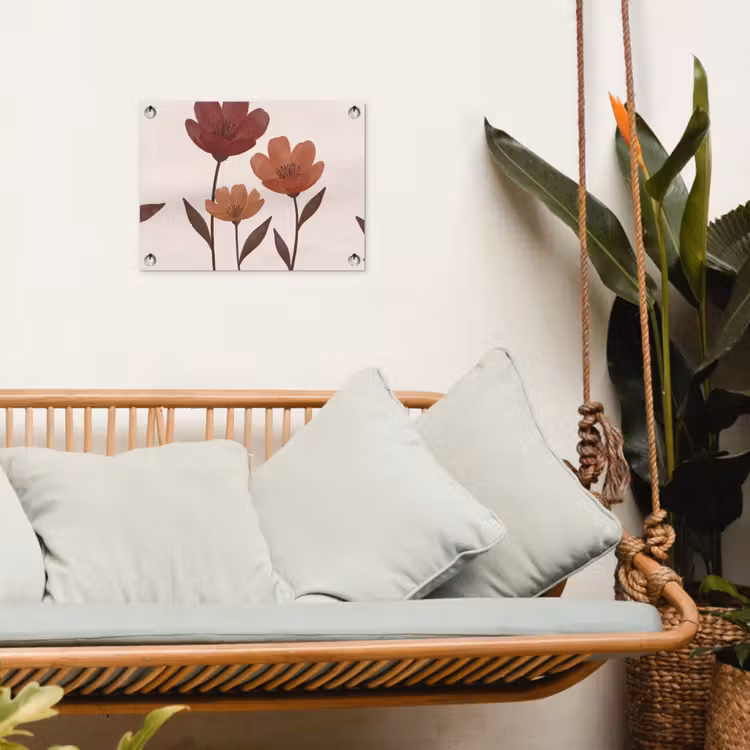 Tuinposter - Bloemen - Abstract - Modern - Bruin - Decoratief — 5