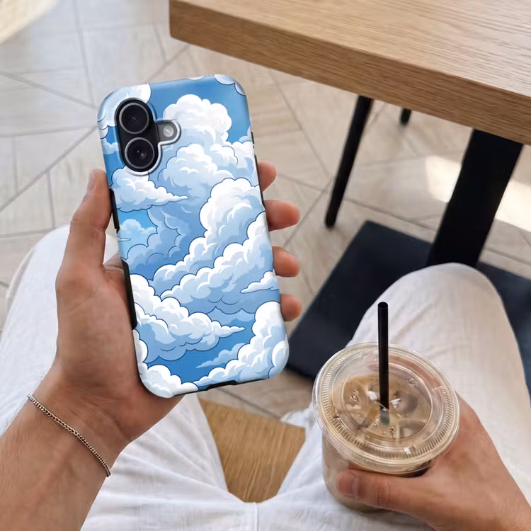 Telefoonhoesje Toughcase - Wolken - Hemel - Abstract - Wit — 4