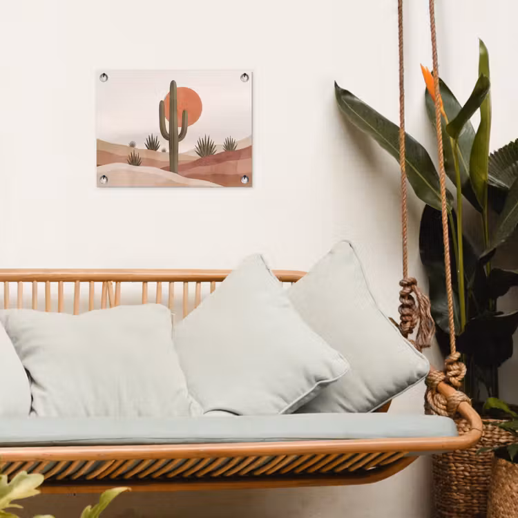 Tuinposter - Cactus - Duinen - Modern - Landschap - Groen — 5