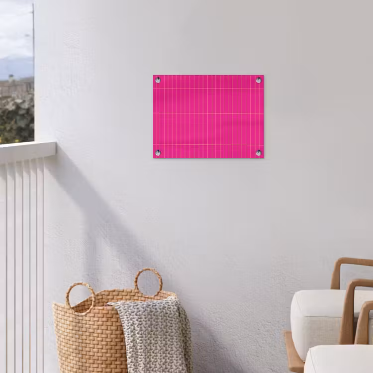 Tuinposter - Patroon - Tegel - Magenta - Roze — 3