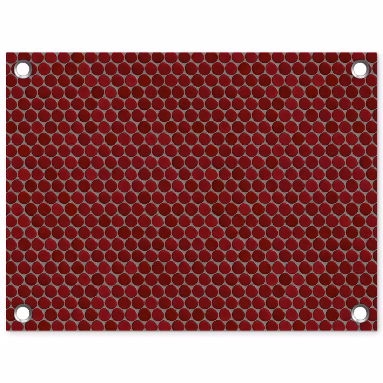 Tuinposter - Penny - Mozaïek - Rond - Rood — 1