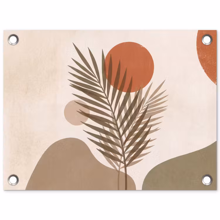 Tuinposter - Planten - Bladeren - Abstract - Modern - Beige — 1