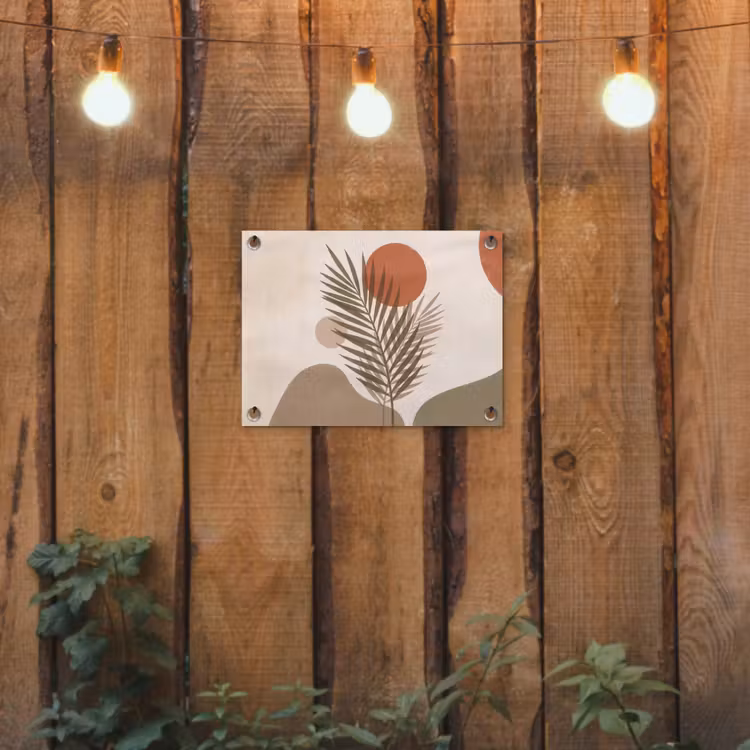 Tuinposter - Planten - Bladeren - Abstract - Modern - Beige — 2