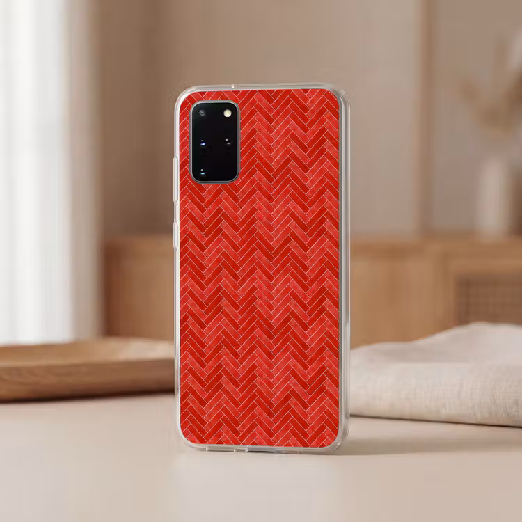 Telefoonhoesje - Visgraat - Tegel - Rood — 3