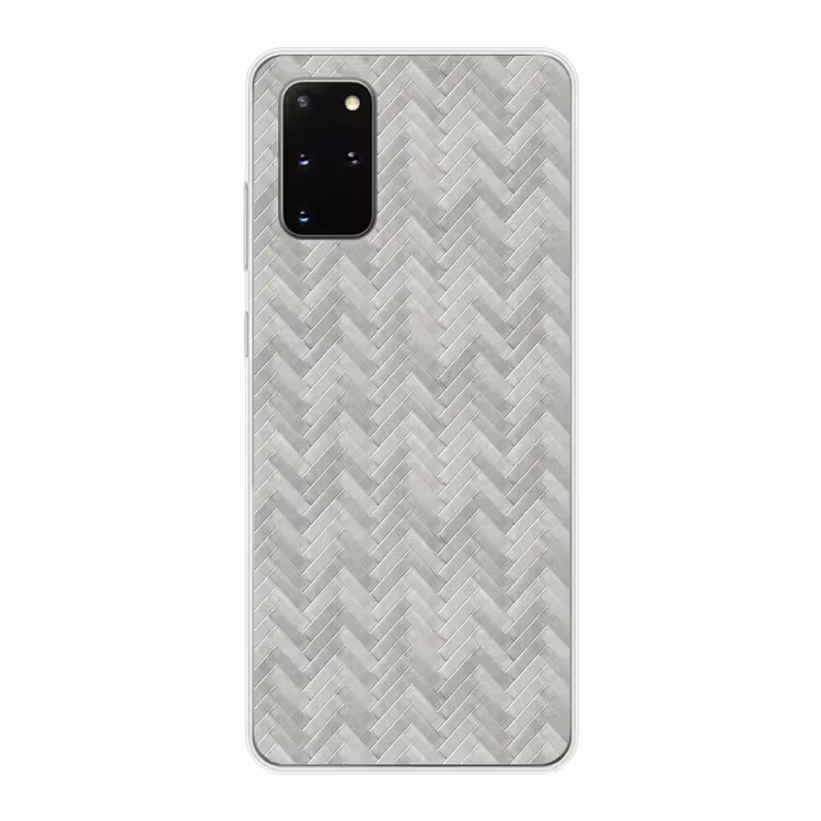 Telefoonhoesje - Visgraat - Wandtegel - Grijs — 1