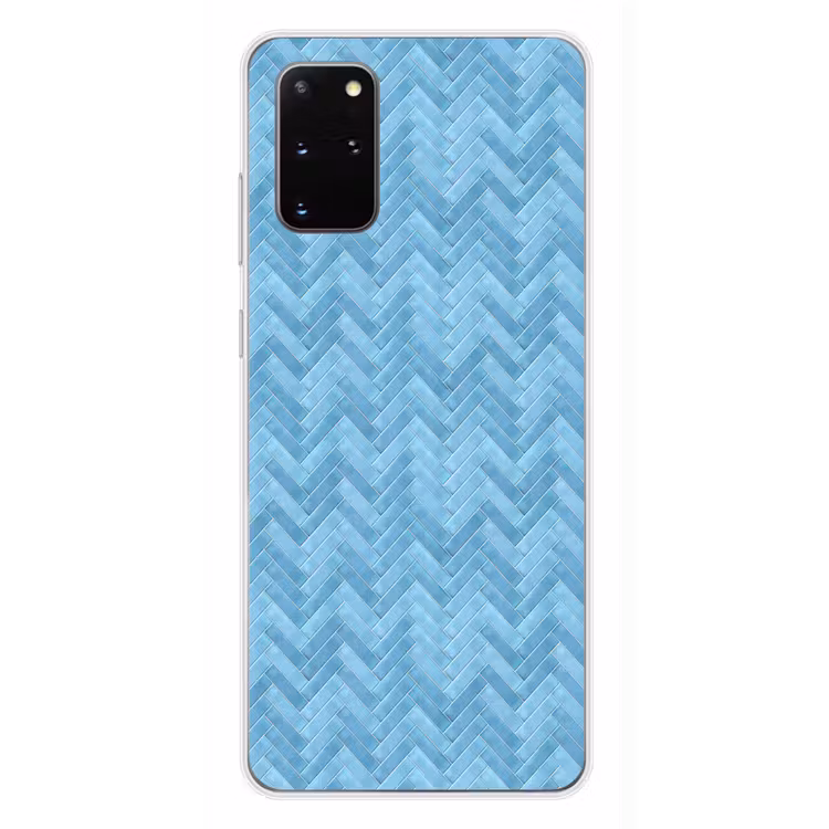 Telefoonhoesje - Visgraat - Wandtegel - Lichtblauw — 4