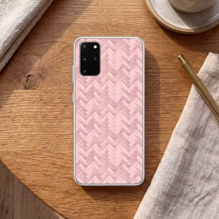 Telefoonhoesje - Visgraat - Wandtegel - Lichtroze — 2