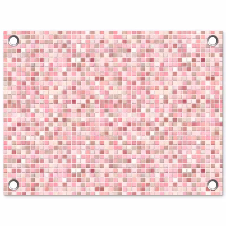 Tuinposter - Mozaïek - Patroon - Roze — 1