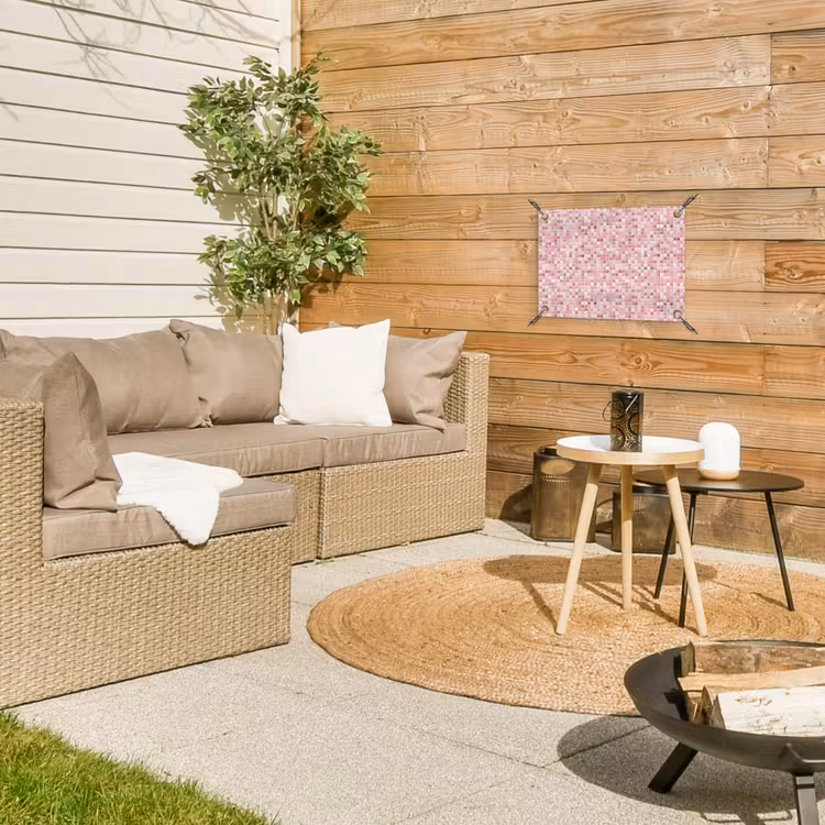Tuinposter - Mozaïek - Patroon - Roze — 4