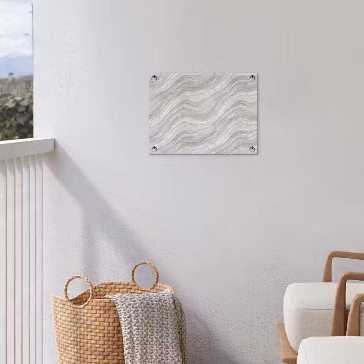Tuinposter - Patroon - Helder - Wit - Grijs — 3